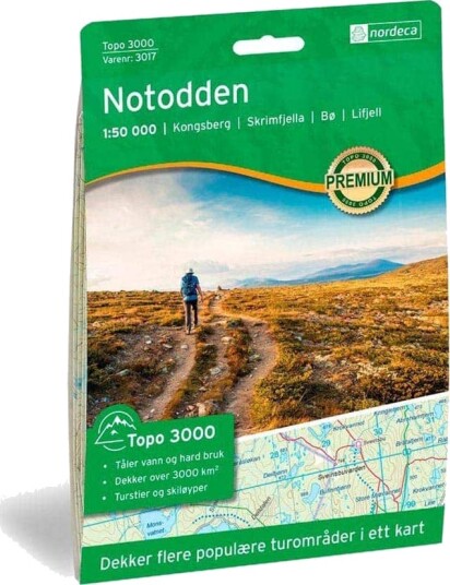Notodden Nordeca Topo 1:50 000 3017
