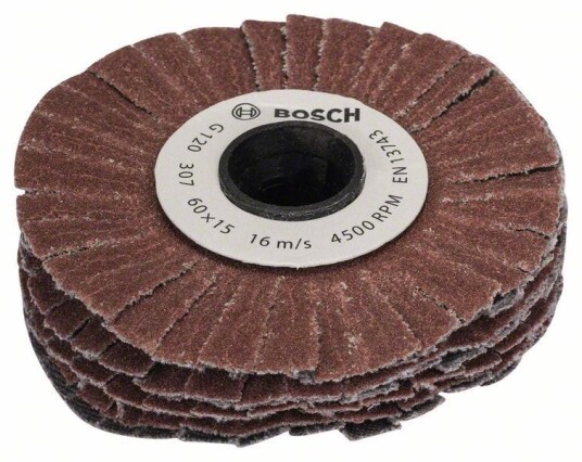 Bosch Sliperuller K120 Fleksibel 15mm for Ujevne Former - Elektroverktøy Tilbehør
