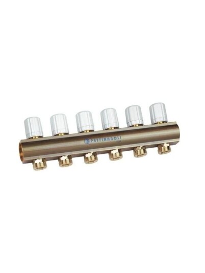Pettinaroli 7035TEM 008 02 Linear Manifold 1x3/4/18 Return 2 Outlets Pettinaroli 7035TEM 008 02 Linear Manifold 1x3/4/18 Return 2 Outlets