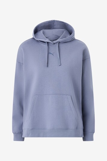 Puma Hettegenser Ess Centered Cat Logo Relaxed Hoodie FL Grå
