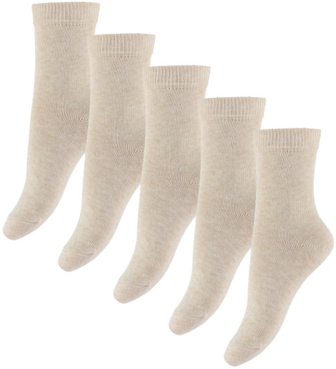 Minymo Sokker 5 pack Sand Melange Minymo 39/42 Sokker Beige 39 42