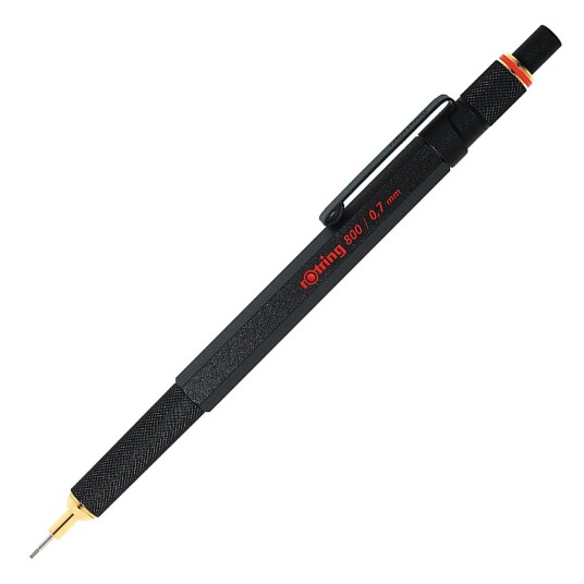 Rotring rOtring 8 Mechanical Pencil HB .7 mm Svart Metal Barrel Rotring rOtring 8 Mechanical Pencil HB .7 mm Svart Metal Barrel