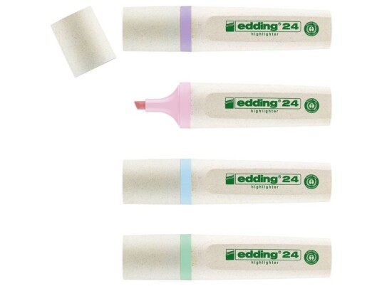 Edding Highlighter 24 Ecoline Pastell 4 Stk Assortert Edding 24-4-1000 2-5Mm 4-24-4-1000 Edding Highlighter 24 Ecoline Pastell 4 Stk Assortert Edding 24-4-1000 2-5Mm 4-24-4-1000