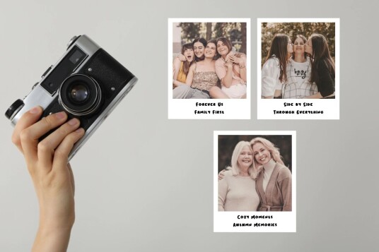 Polaroid Klistremerker Store 10.8x8.8 cm Vintage Rock AI 16 pakning