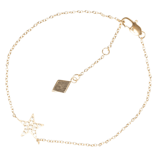 DARK Crystal Star Bracelet Gold