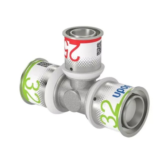Uponor Press Plus T-rør 32 x 25 x 32 mm Stål til Gulvvarme og Vannsystemer