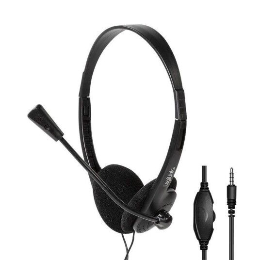 LogiLink Stereo-Headset, 1x 3,5-mm-Klinke Bügelmikro Eco-Box LogiLink Stereo-Headset, 1x 3,5-mm-Klinke Bügelmikro Eco-Box