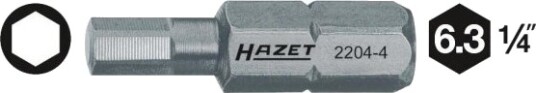 Hazet Sekskant-Bits 7 Mm, Kvalitetsstål C 6.3, 1 Stk