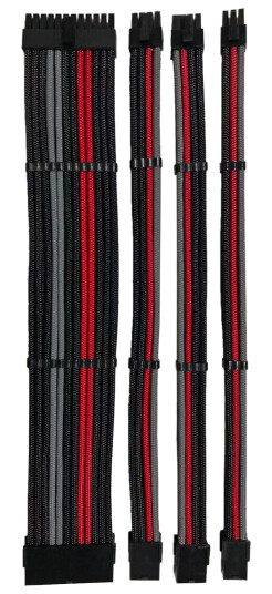 Sleeving Kit   Red/Black/Grey