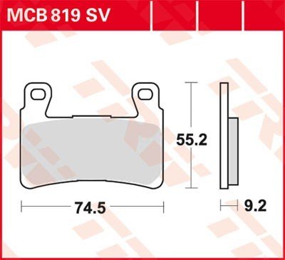Bremseklosser TRW MCB819SV Bremseklosser TRW MCB819SV