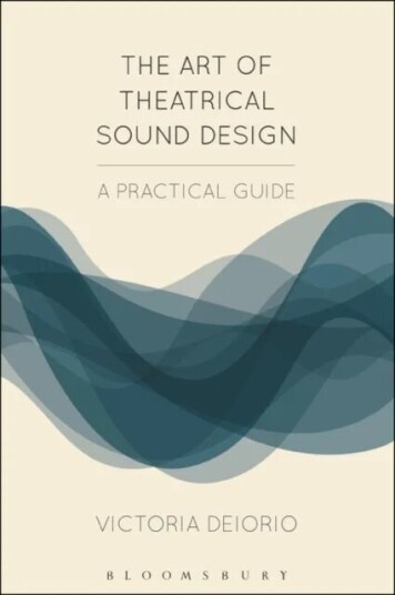 The Art Of Theatrical Sound Design Av Victoria (Depaul Universtiy Usa) Deiorio