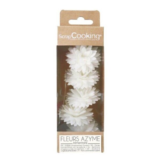ScrapCooking Kakepynt 7 g 5 stk Dahlia hvit