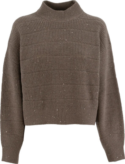 Brunello Cucinelli Dame Strikkevarer Brun M,