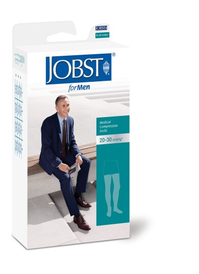 JOBST Jobst for Men lårstrømpe sort, Klasse 2, large, 1 par JOBST Jobst for Men lårstrømpe sort, Klasse 2, large, 1 par