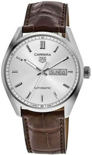 TAG Heuer Herreklokke WBN2011.FC6484 Carrera Sølvfarget/Lær Ø41 mm