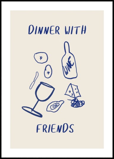Wine and Cheese Night Plakat / 30x40
