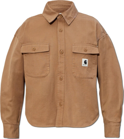 Carhartt Wip Dame Bluser & Skjorter Brun L, Carhartt Wip Dame Bluser & Skjorter Brun L,