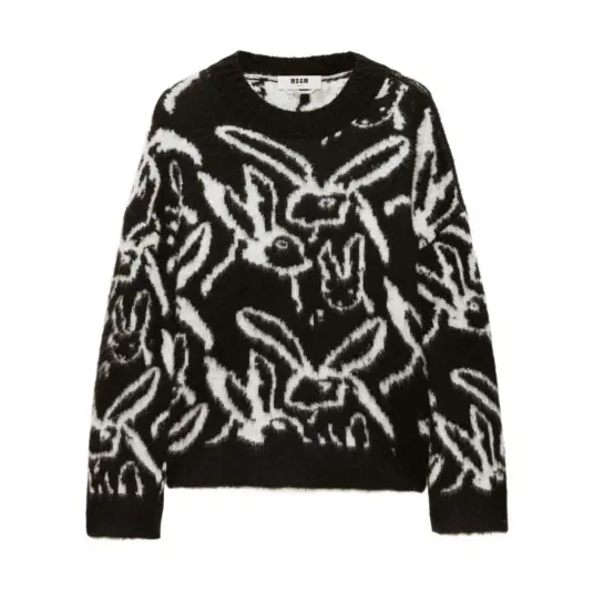 Msgm Dame Strikkevarer Svart S, Msgm Dame Strikkevarer Svart S,
