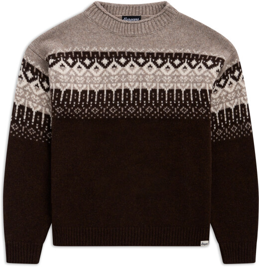 Bergans Men´s Steiro Knitted Wool Jumper Dark Chocolate/rock Taupe/creme XS Bergans Men´s Steiro Knitted Wool Jumper Dark Chocolate/rock Taupe/creme XS