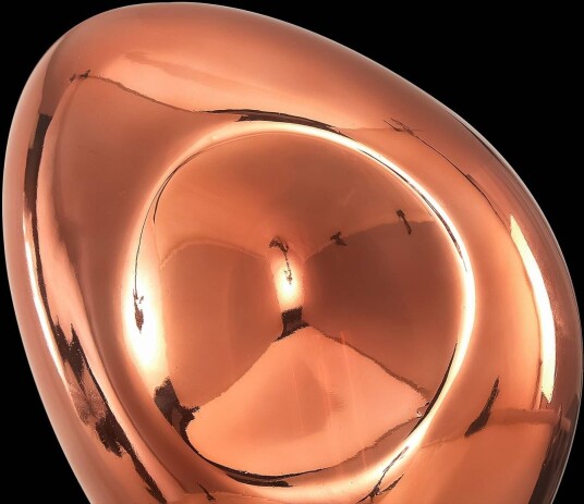 Maytoni Vegglampe Mabell, dimbar, Kobber, Stue / spisestue, Glass, Moderne