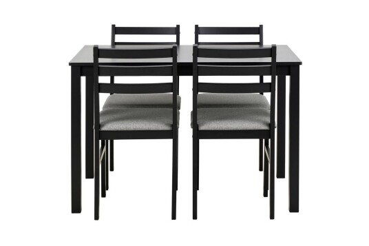 Other Brand Lumino Spisegruppe 110 Cm + 4 Spisestoler Svart
