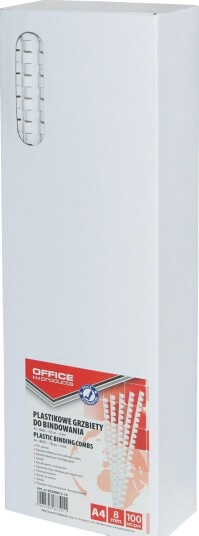 Office Products Binderygger 8 Mm A4 45 Papp 100 Stk. Hvit 20240815 14