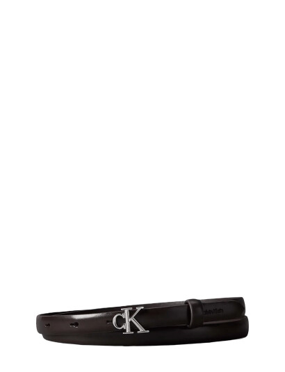 Calvin Klein Round Ck Buckle Smooth 15Mm - Brown - 80 x 80