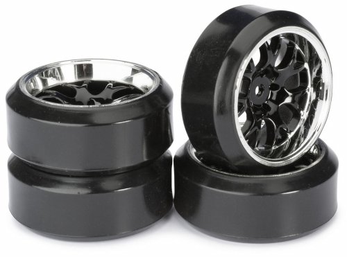 Absima 2510042 Wheel Set Drift LP Comb / Profile C Black/ Chrome
