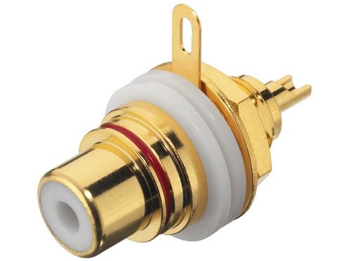 Monacor T-710Gi Rca Jack Sort Gull Rød Metall Gull Monacor T-710Gi Rca Jack Sort Gull Rød Metall Gull