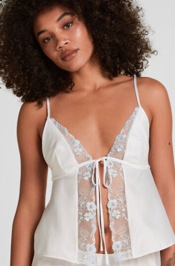 Hunkemöller Cami Satin Emb Peonie White M