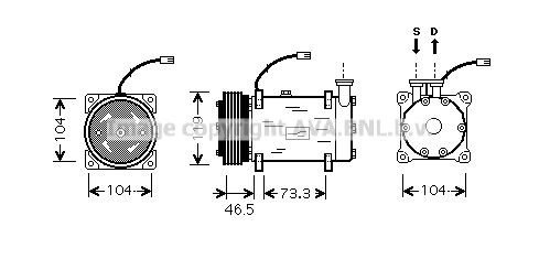AC kompressor AVA Clever Choice CNAK030 AC kompressor AVA Clever Choice CNAK030