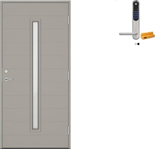 Ytterdør Swedoor Clever-Line+ Mols med Yale Doorman Classic Home