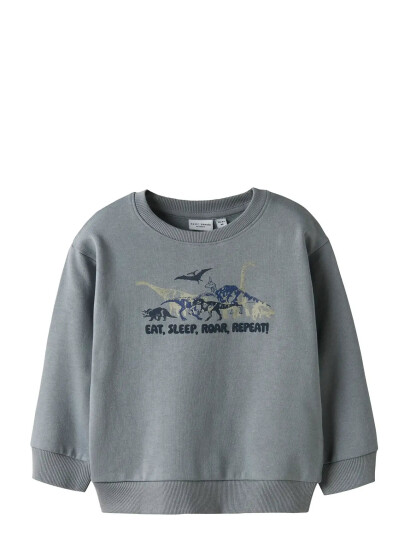 name it Nmmvildar Ls Sweat Box Bru Blue 98