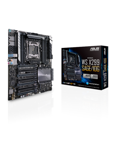ASUS WS X299 SAGE/10G Hovedkort - Intel X299 - Intel LGA2066 socket - DDR4 RAM - SSI CEB ASUS WS X299 SAGE/10G Hovedkort - Intel X299 - Intel LGA2066 socket - DDR4 RAM - SSI CEB