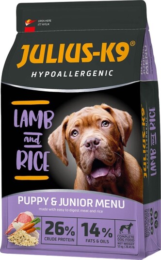 Julius-K9 Tørrfôr Hypoallergenic Puppy Julius K9 High Premium & Junior Lamb 2 X 12 kg