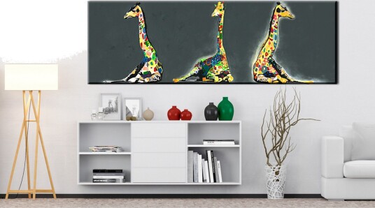 Tavla Colourful Giraffes 135x45