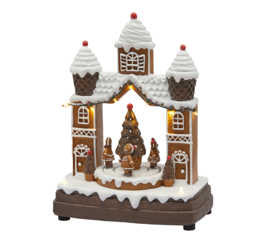 Edg Enzo De Gasperi Julelandsby Tower LED-lys spilledåse 26,5 cm hasselnøtt Edg Enzo De Gasperi Julelandsby Tower LED-lys spilledåse 26,5 cm hasselnøtt