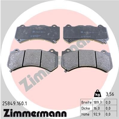 Bremseklosser ZIMMERMANN 25849.160.1