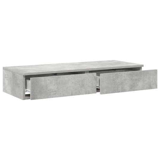 Sengskuffer Betonggrå 75x36,5x16,5 cm Laget av Tre