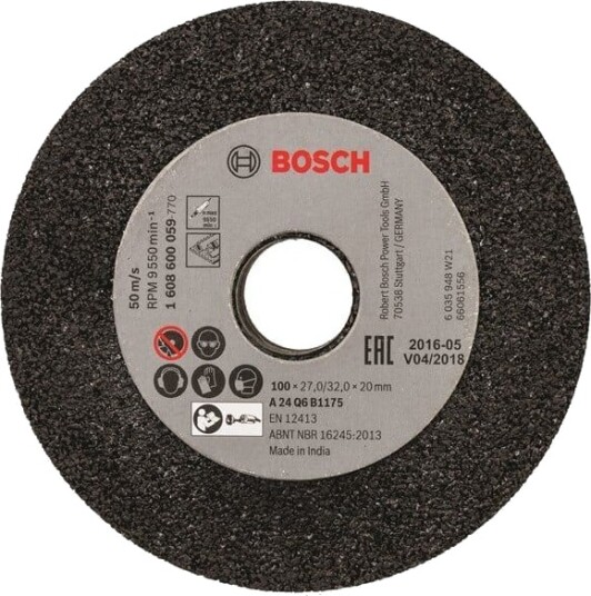 Bosch Slipeskive Til Rettsliper 100 mm 20 mm 24 Bosch Slipeskive Til Rettsliper 100 mm 20 mm 24