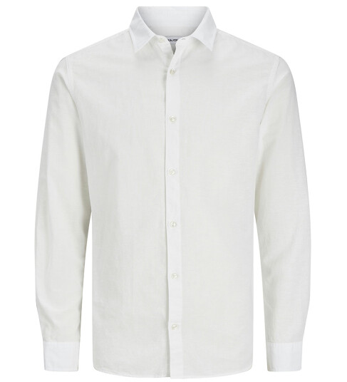 Jack & Jones Junior White Breeze Lin Blend Skjorte 164