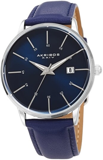 Akribos XXIV Herreklokke AK1104BU S Interchangeable Blå/Lær Ø40 mm Akribos XXIV Herreklokke AK1104BU S Interchangeable Blå/Lær Ø40 mm