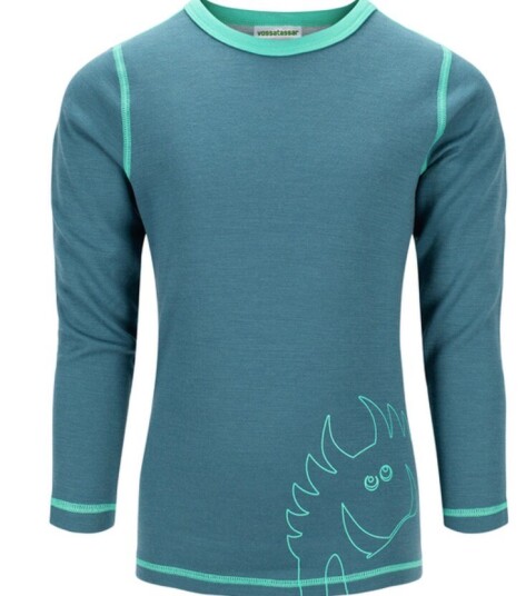 Vossatassar Monsterull Solid Trøye TEAL 90