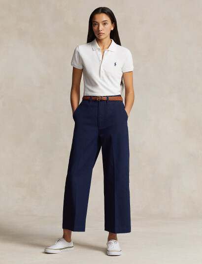 Polo Ralph Lauren Chino Wide-Leg Pant - Navy - 34
