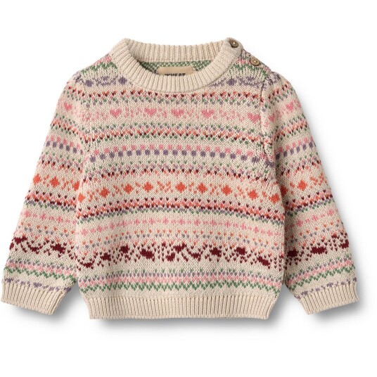 Wheat Multi Jaquard Pullover Olga 6 Mdr/68