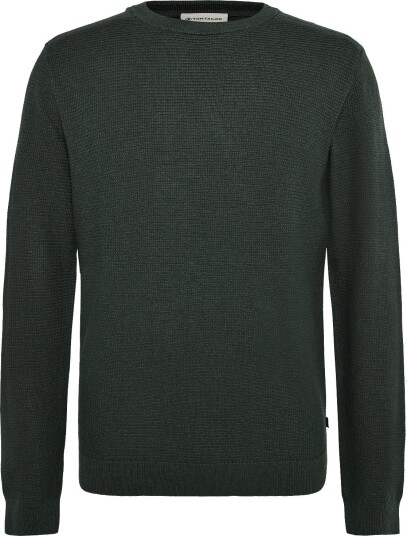 Tom Tailor Structured Crew Neck Knit Khaki green L