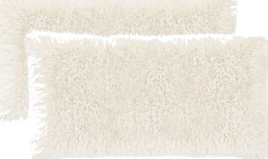 vidaXL Putetrekk 2 pcs HEERLEN Hvit 40 x 70 cm PV Fleece