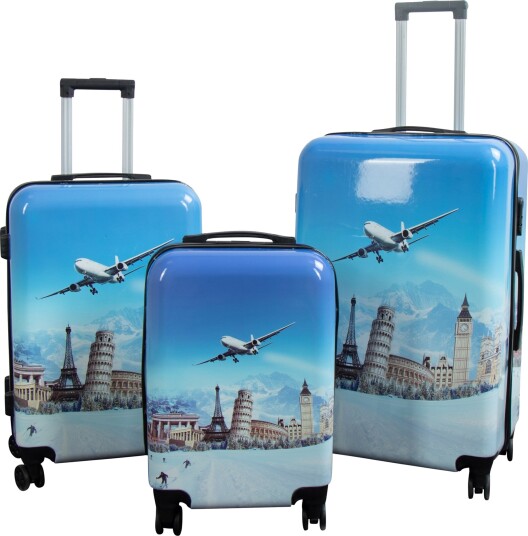 Koffert - Koffert med motiv - Fly - Hardcase lettvektskoffert