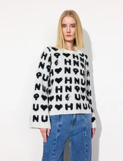 Hunkøn Jenny Knit Blouse - White - XXL Hunkøn Jenny Knit Blouse - White - XXL
