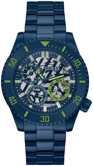 Guess Herreklokke GW0488G4 Multifunction Blå/Stål Ø45 mm